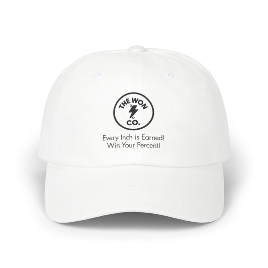 Motivational Dad Cap - "Every Inch is Earned! Win Your Percent!"